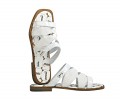 Men's Italian Leather/gator Dressy Sandal By Mauri White style 1492