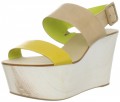 BCBGeneration Women's Kammie Wedge Sandal,Lemon Glow/Mojave