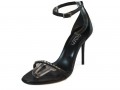 Women's Diva Italian Leather High Heel Dressy sandal  with swarovski stones 964