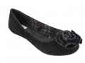 Women's Dr. Schools Flat Leather Suede Black Shoes Feeling