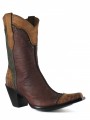 Women's Western Cowboy Boots, Old Gringo l-283-6 Multy color Brown/Green