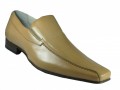 Men's Italian Dress square toe Leather 2623 Beige By Davinci Italy