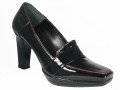 Women's Davinci Italian Leather Square Toe and heel  Shoes  By Oxmox 505 Black Patent