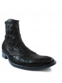 Davinci Italian designer 2532 Men's Uniqe crocodile finish Leather Black Boot