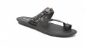 Men's Italian Leather Sandals slippers 30069 Black