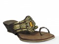 Women's Leather Sandals with Big Stone By Juno