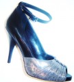  Women's Dress High Heel Ankle Strap Peep Toe Exus By BCBG
