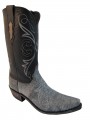 Lucchese 1883 Men's Cowboy Boots N1124.54 Chorcoal Lizard/Black Jersey Calf