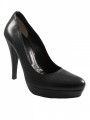 Women's Davinci Albano High heel  Leather Pump  Shoes Wth Hidden Platform 167 Black