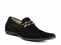 Men's Italian Slip-0n Dress Shoes Suede with Silver Buckle 22226 By Davinci Italy