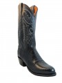 Lucchese 2000 Men's Cowboy boot T3413.R4 Black Lizard/ Black Buffalo
