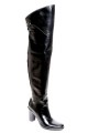 Women's Over the knee Dressy Italian Leather Boots  Black 1151164 By Le Pepe