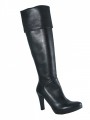 Women's  Julie Dee 4421  Italian Leather knee high/Over the Knee boots Black