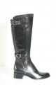 Women's Flat Leather Italian, Knee High Boots,601218 By Le Pepe