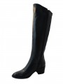 Women's  Davinci Knee high Italian  Leather Boots Black Quan  By Lamica