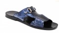 Men's Italian Leather Sandals By GVN designer 90715 Blue