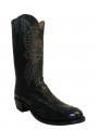 Lucchese 2000  Men's Cowboy boot N8795.R4  Ostrich belly Round toe Black
